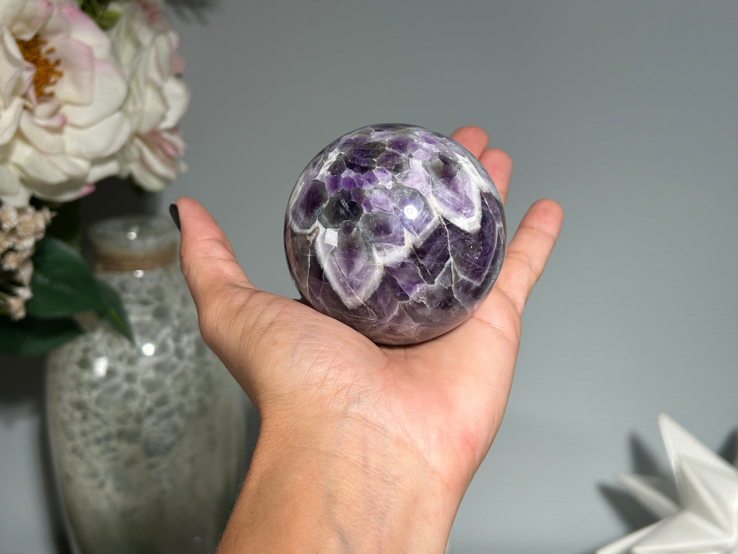 Chevron Amethyst Sphere (2.5", 64mm)