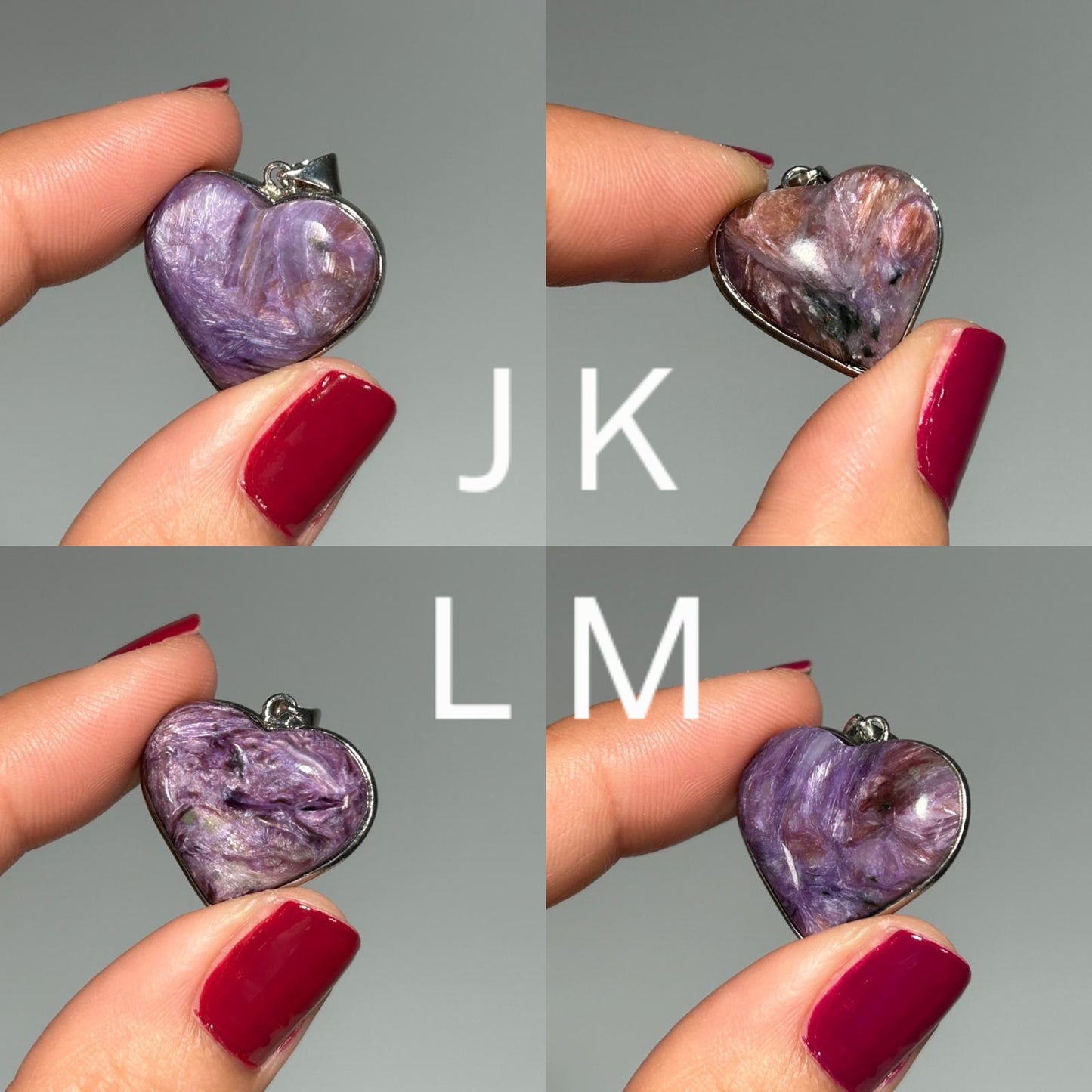Charoite Heart Pendant