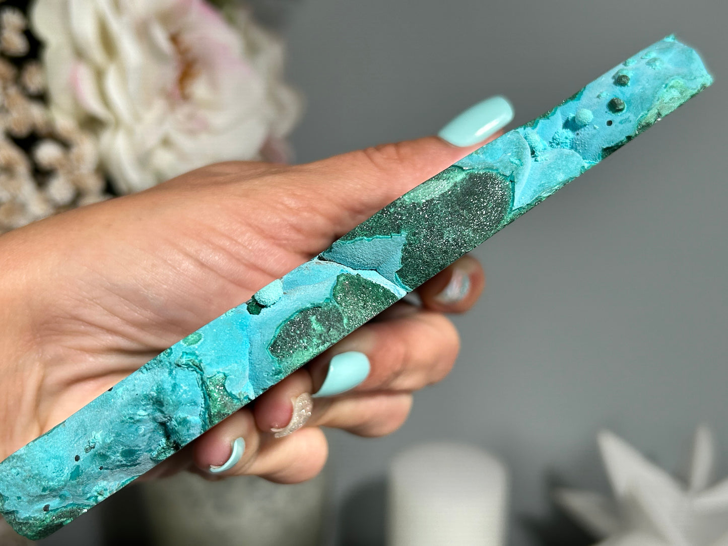 Malachite Chrysocolla Slab (6.8" 173 mm) #477