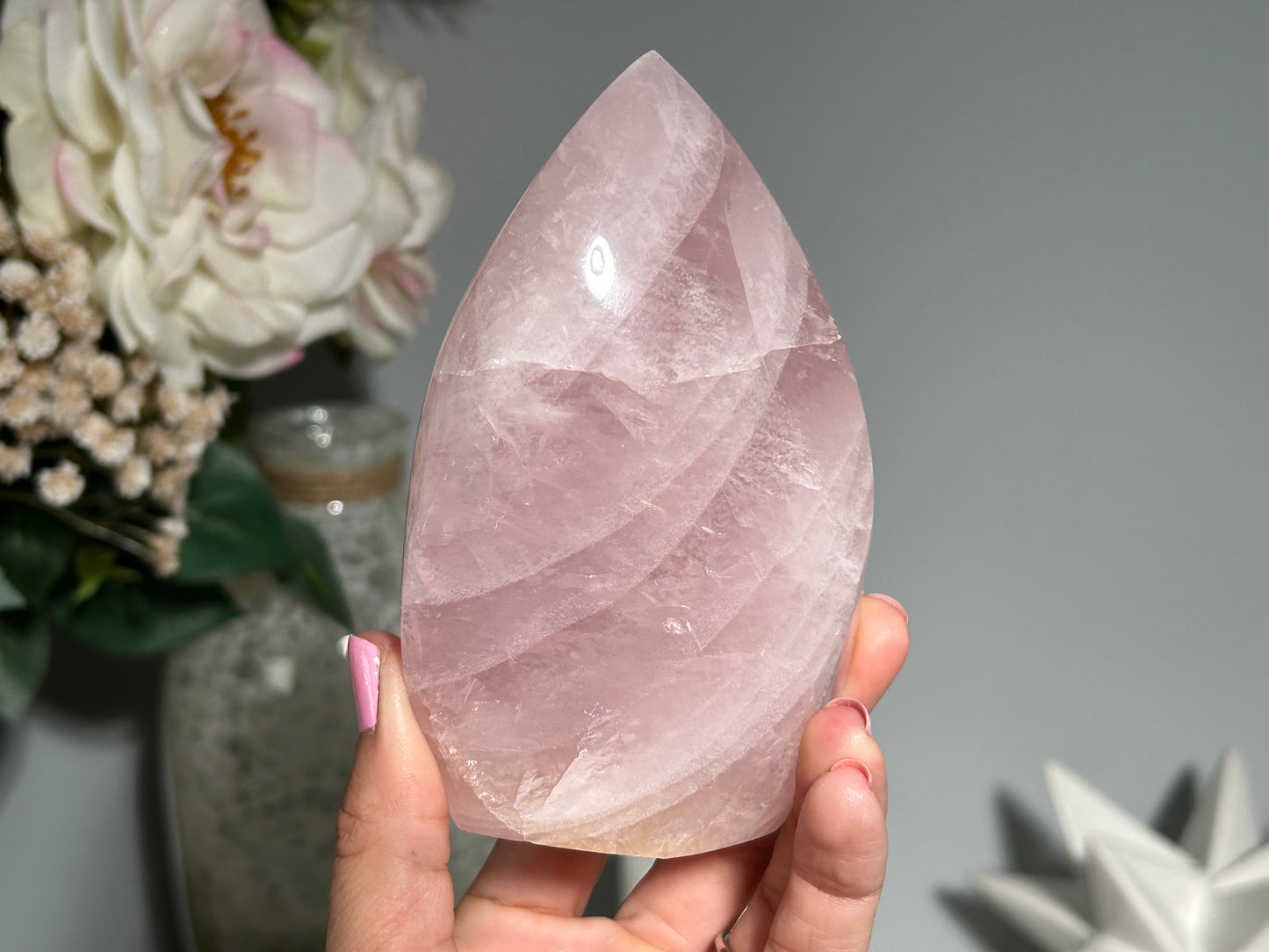 Rose Quartz Freeform (4.6", 116mm)