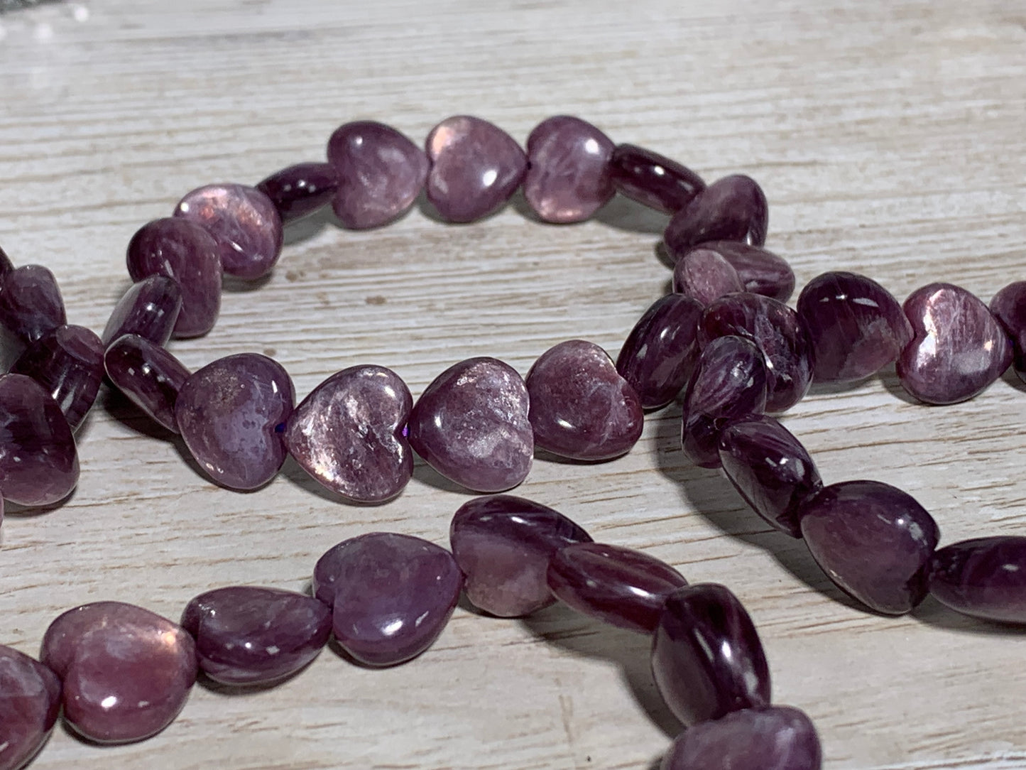 Gemmy Lepidolite Heart Bracelet