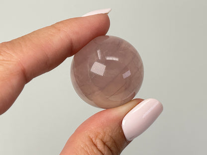 Star Rose Quartz Sphere (1.1", 27mm)