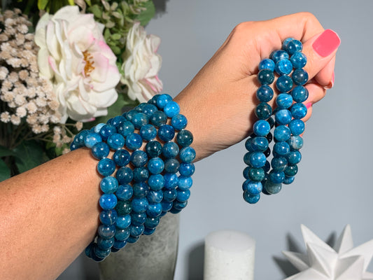 10mm Blue Apatite Bracelet