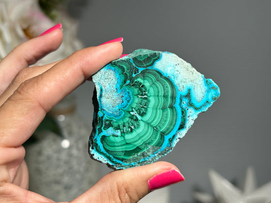 Malachite Chrysocolla Slab (2.3", 59mm)