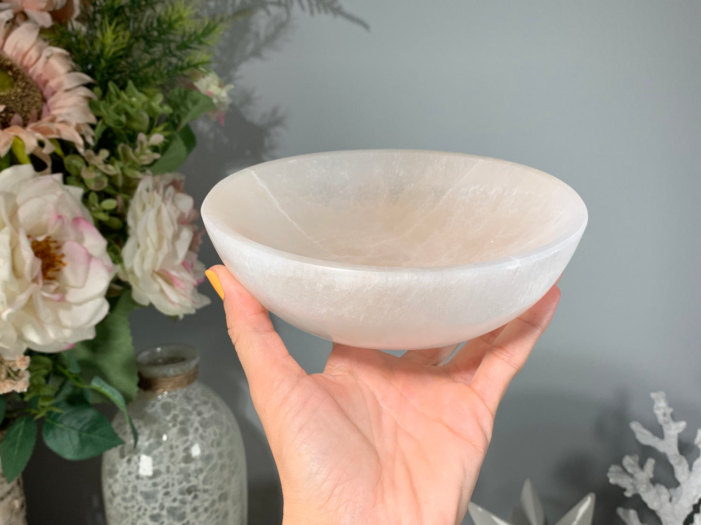 Oval Misfits Selenite Bowl (6")