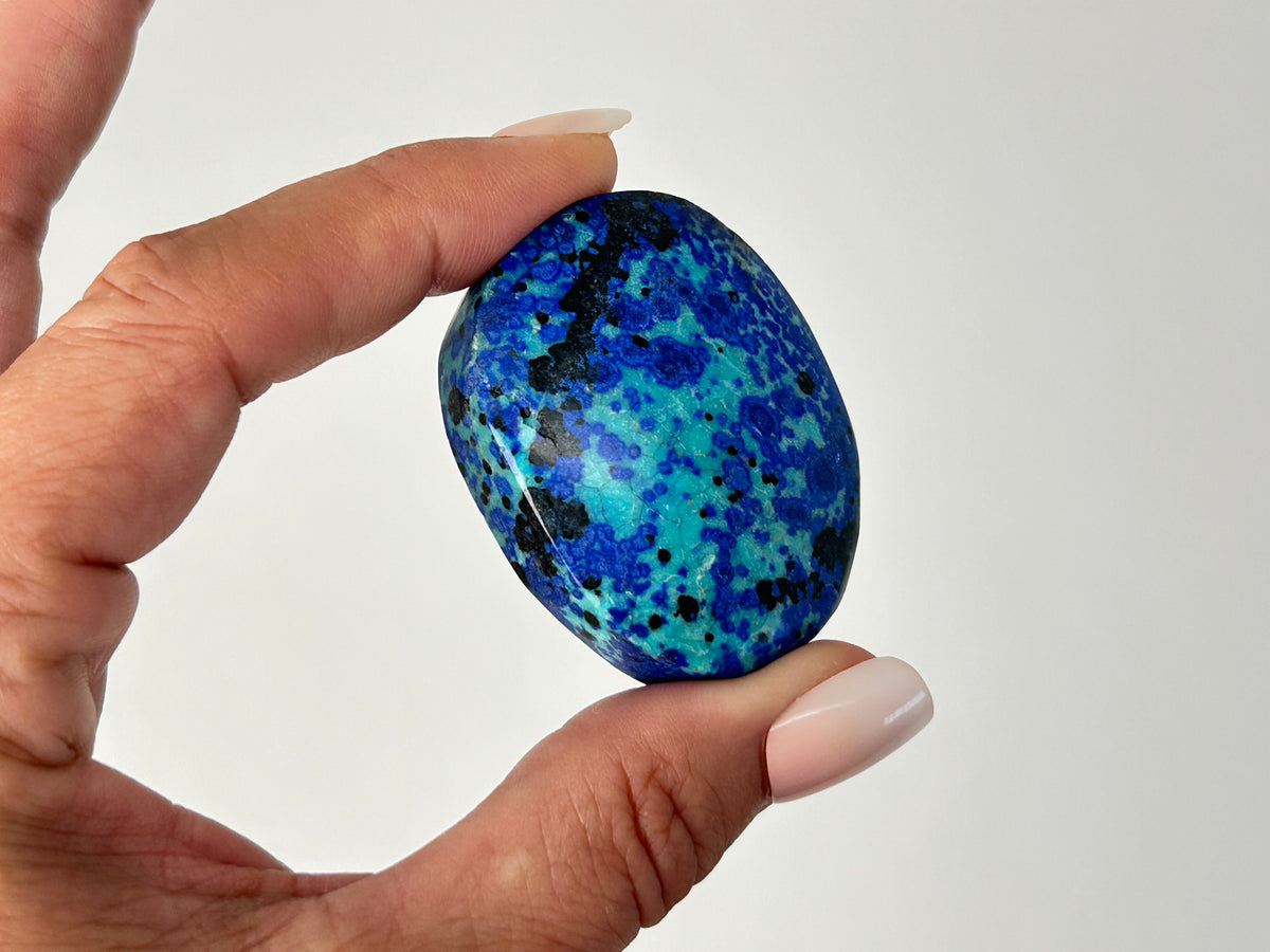Azurite Chrysocolla Palm Stone #48