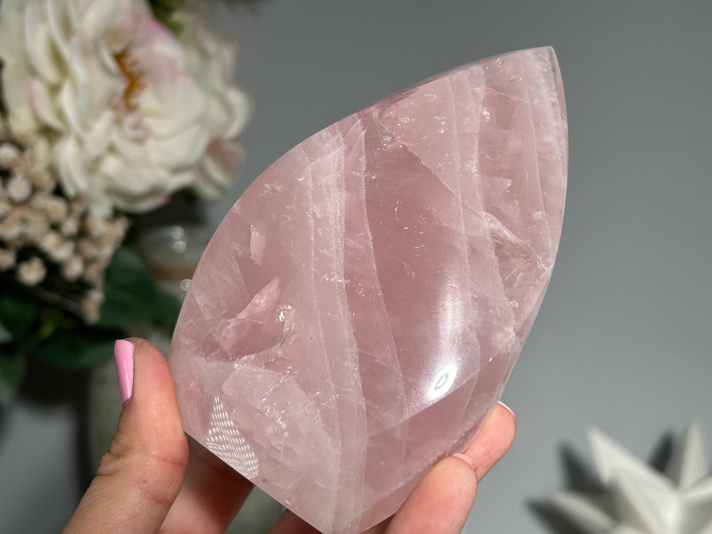 Rose Quartz Freeform (4.6", 116mm)