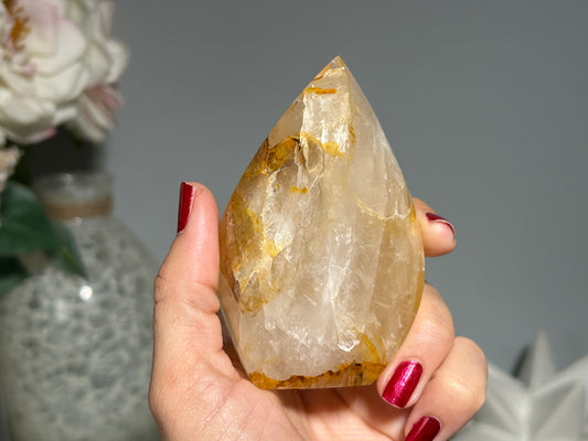 Yellow Hematoid Quartz Freeform (3.5", 89mm)