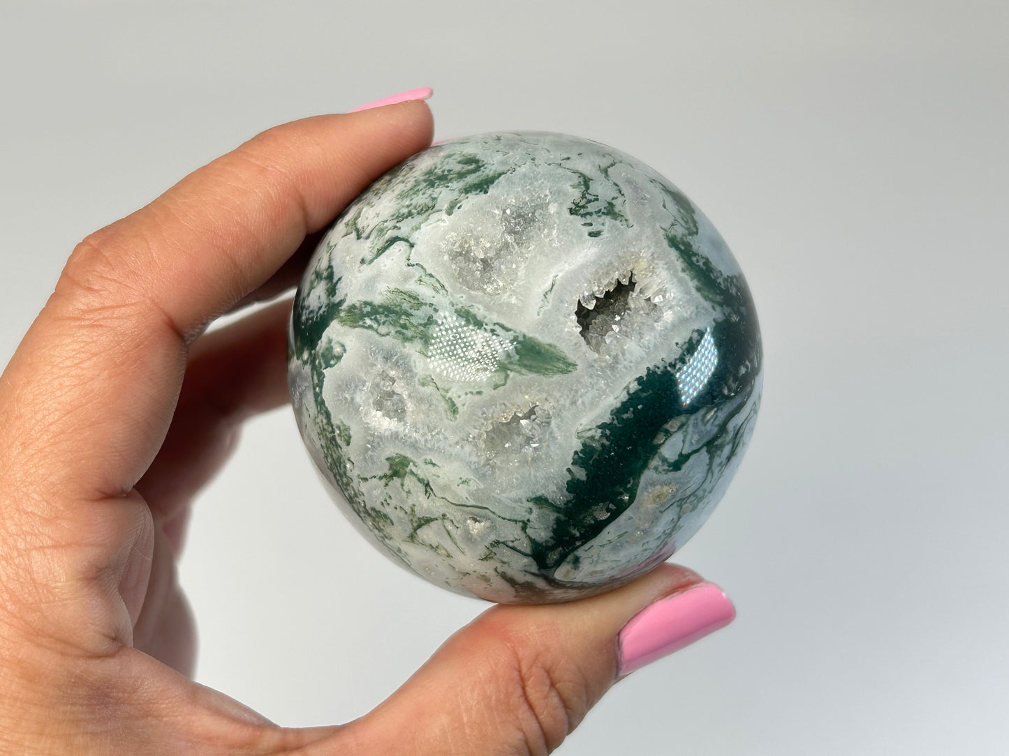 Moss Agate Sphere (2.3", 59mm)