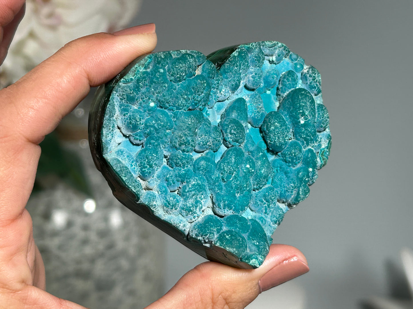 Malachite Chrysocolla Heart (2.75", 70mm)