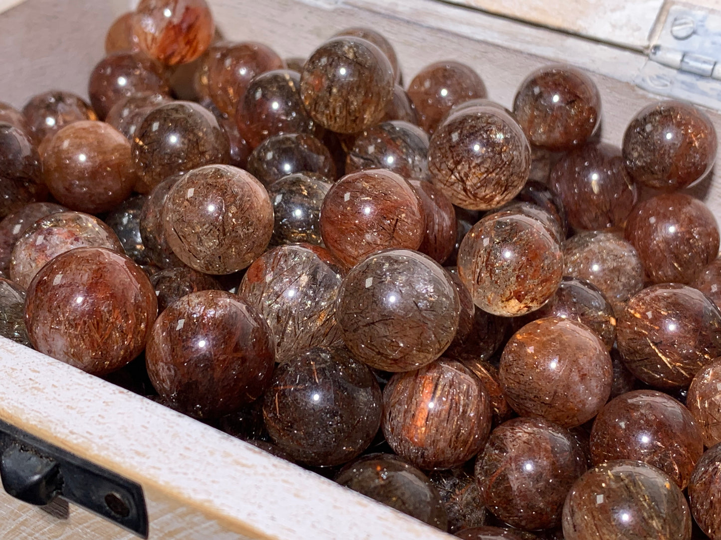 Tiny Rutile Quartz Sphere