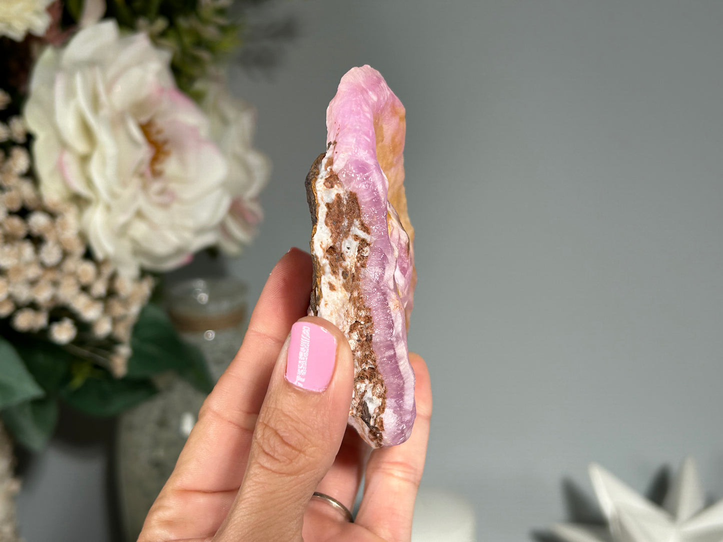 Natural Pink Aragonite (3.9", 98mm)