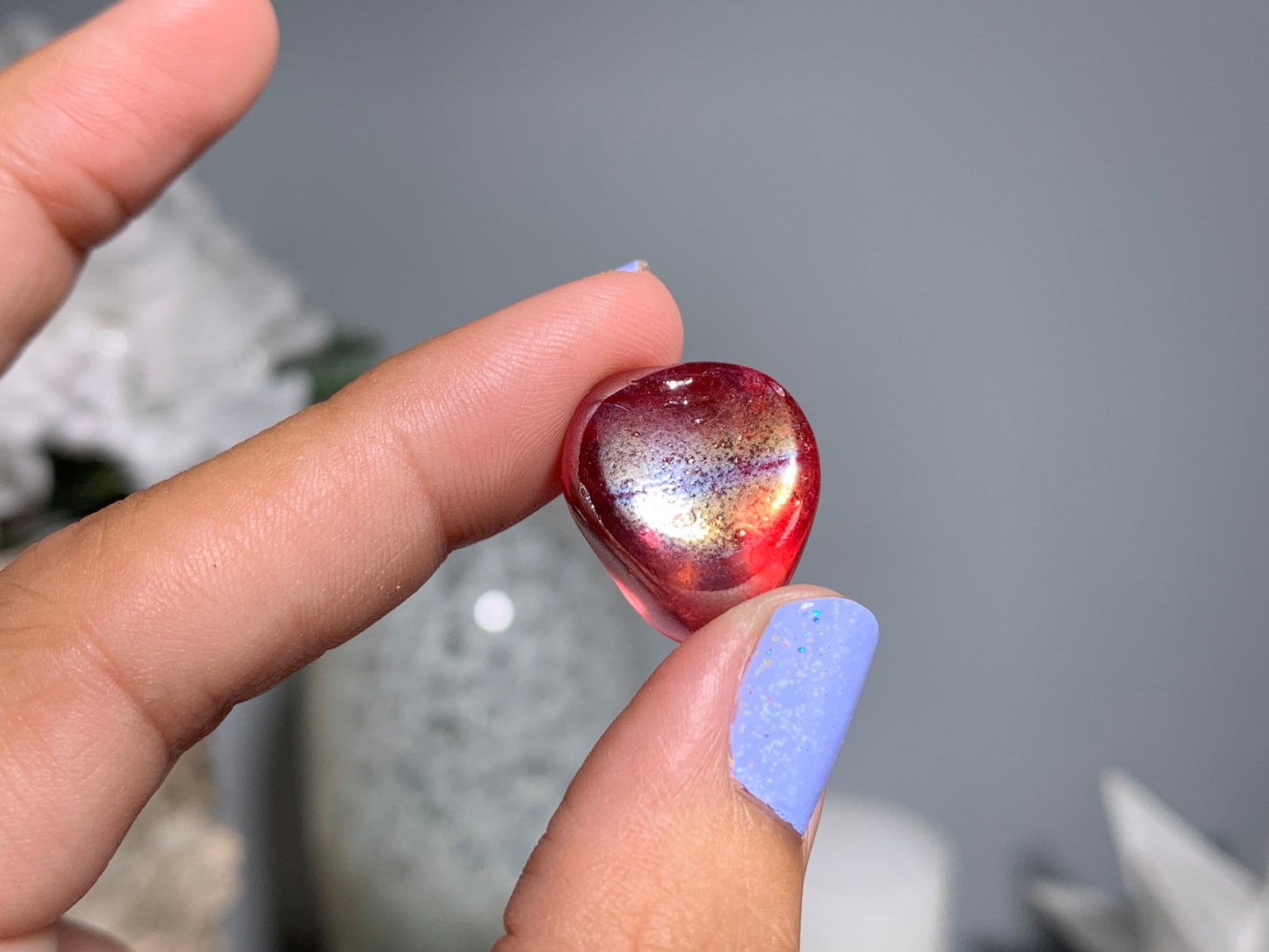 Tumbled Red Aura Quartz