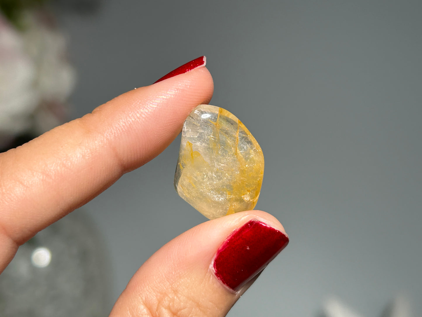 Tumbled Yellow Hematoid Quartz Small