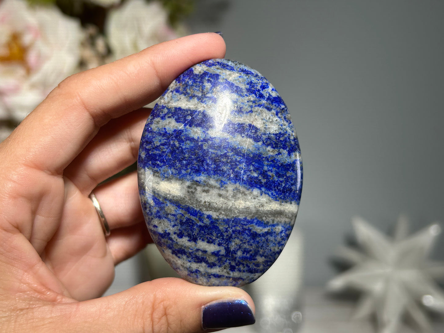 Lapis Lazuli Palm Stone (2.6", 67mm)