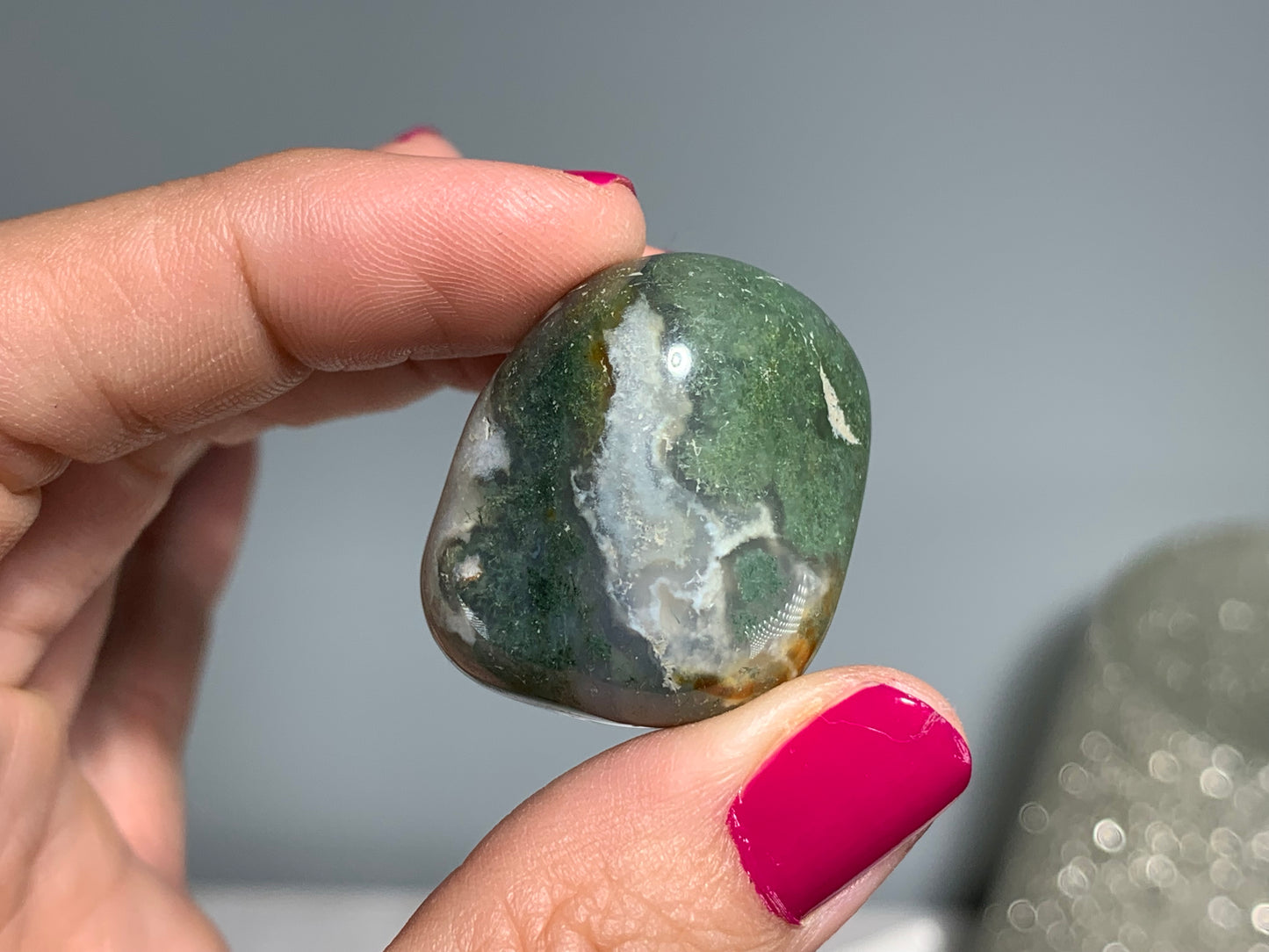 Tumbled Moss Agate Extra Large