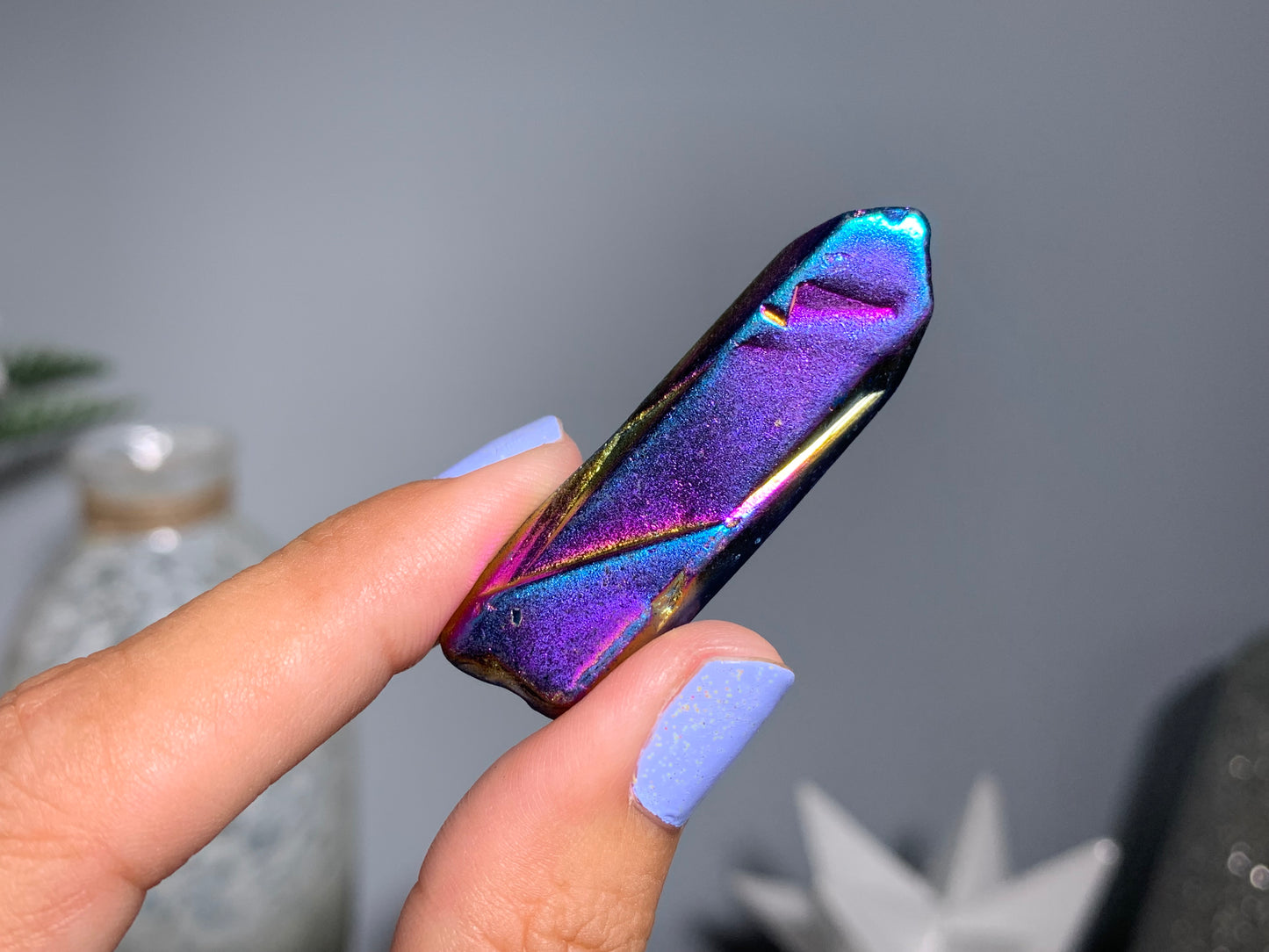 Titanium Aura Quartz Point