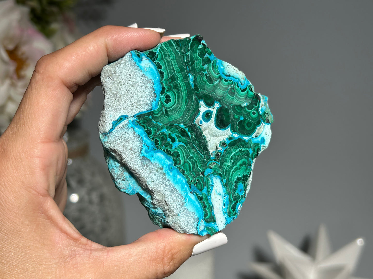 Malachite Chrysocolla Slab (2.9", 74 mm)