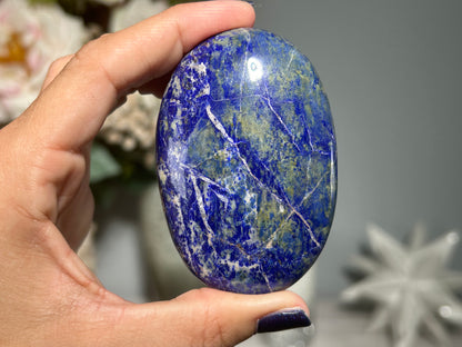 Lapis Lazuli Palm Stone (2.9", 73mm)