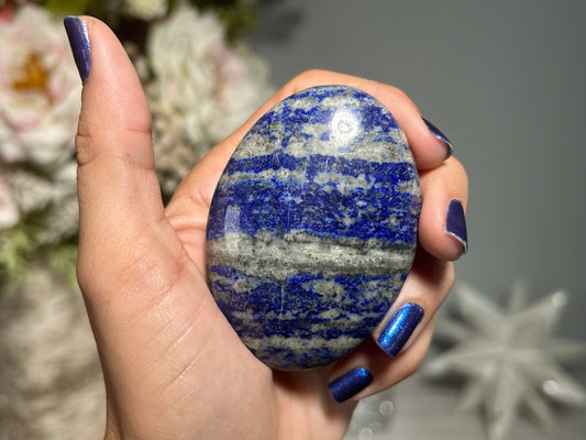 Lapis Lazuli Palm Stone (2.6", 67mm)