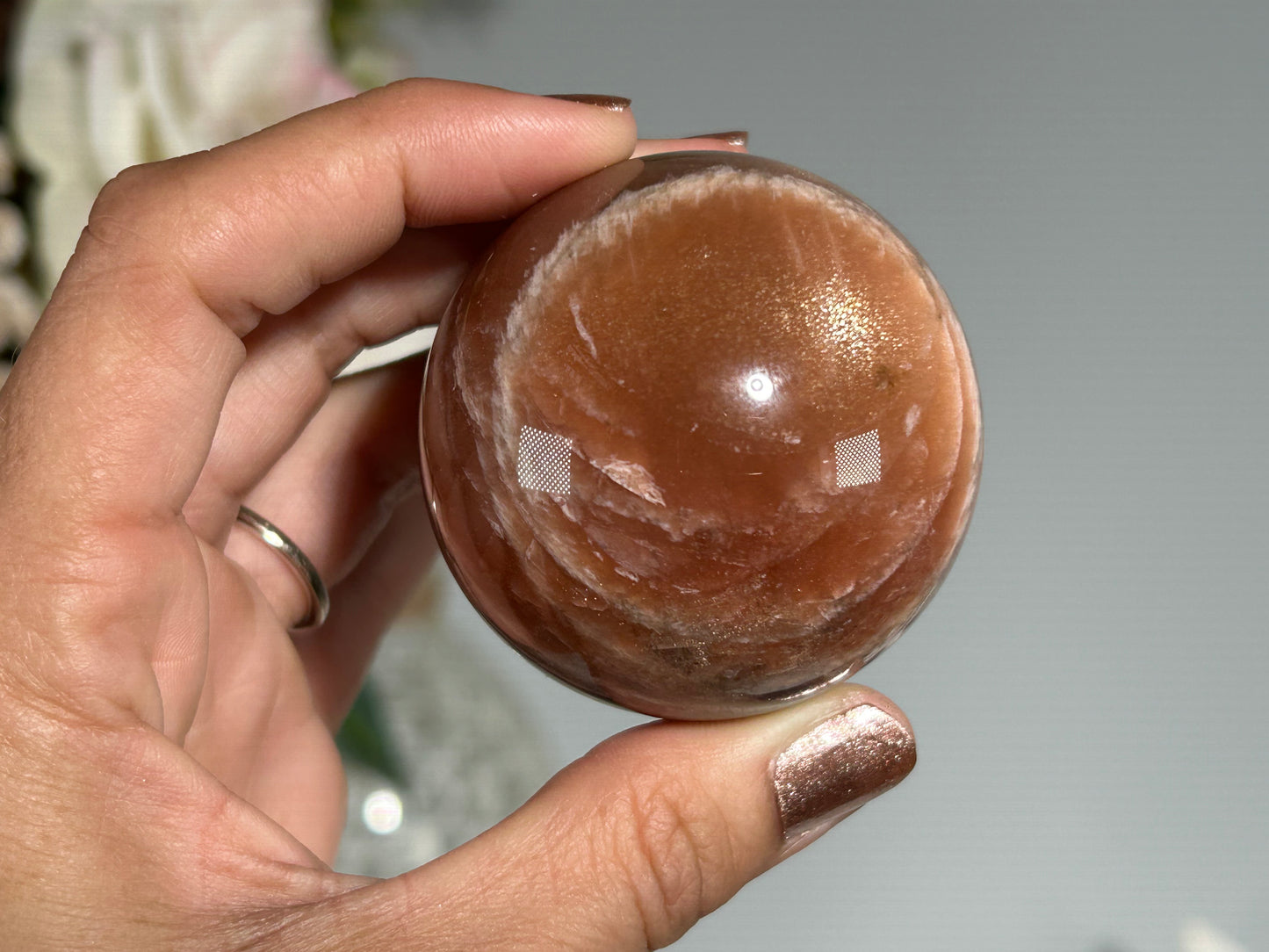 Confetti Sunstone Sphere (2", 52mm)