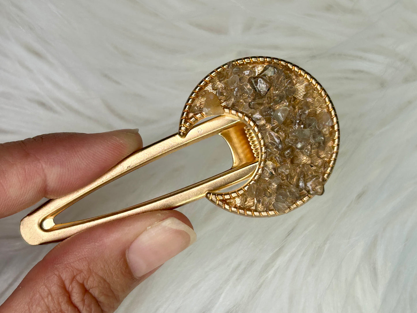 Crystal Moon Hair Clip