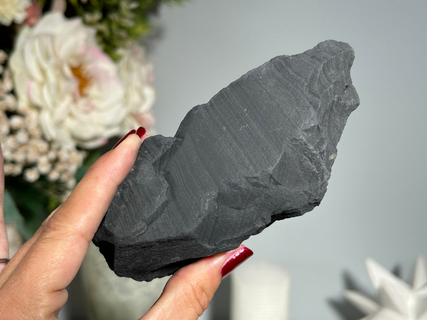 Pyrite on Shungite (4.9", 124mm)