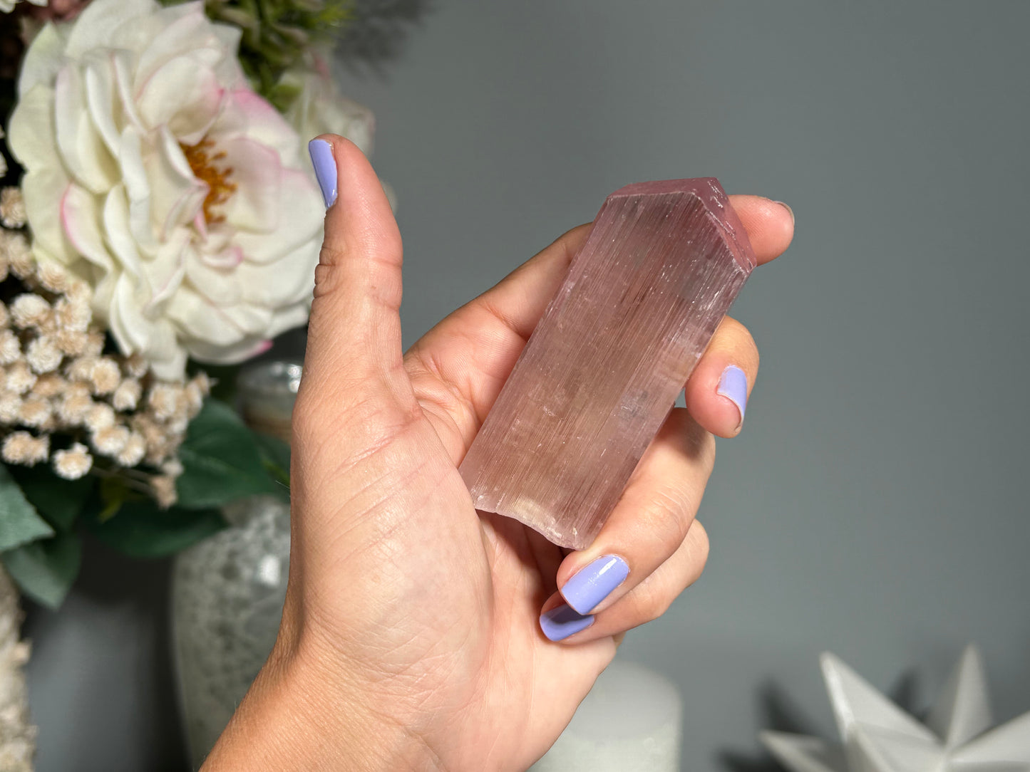 Natural Purple Kunzite Point (2.9", 75mm)