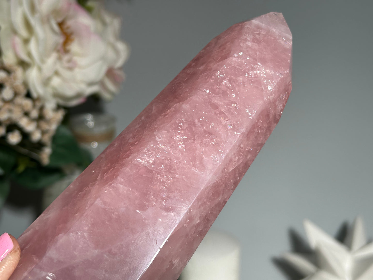 Rose Quartz Tower (6.5", 166mm)