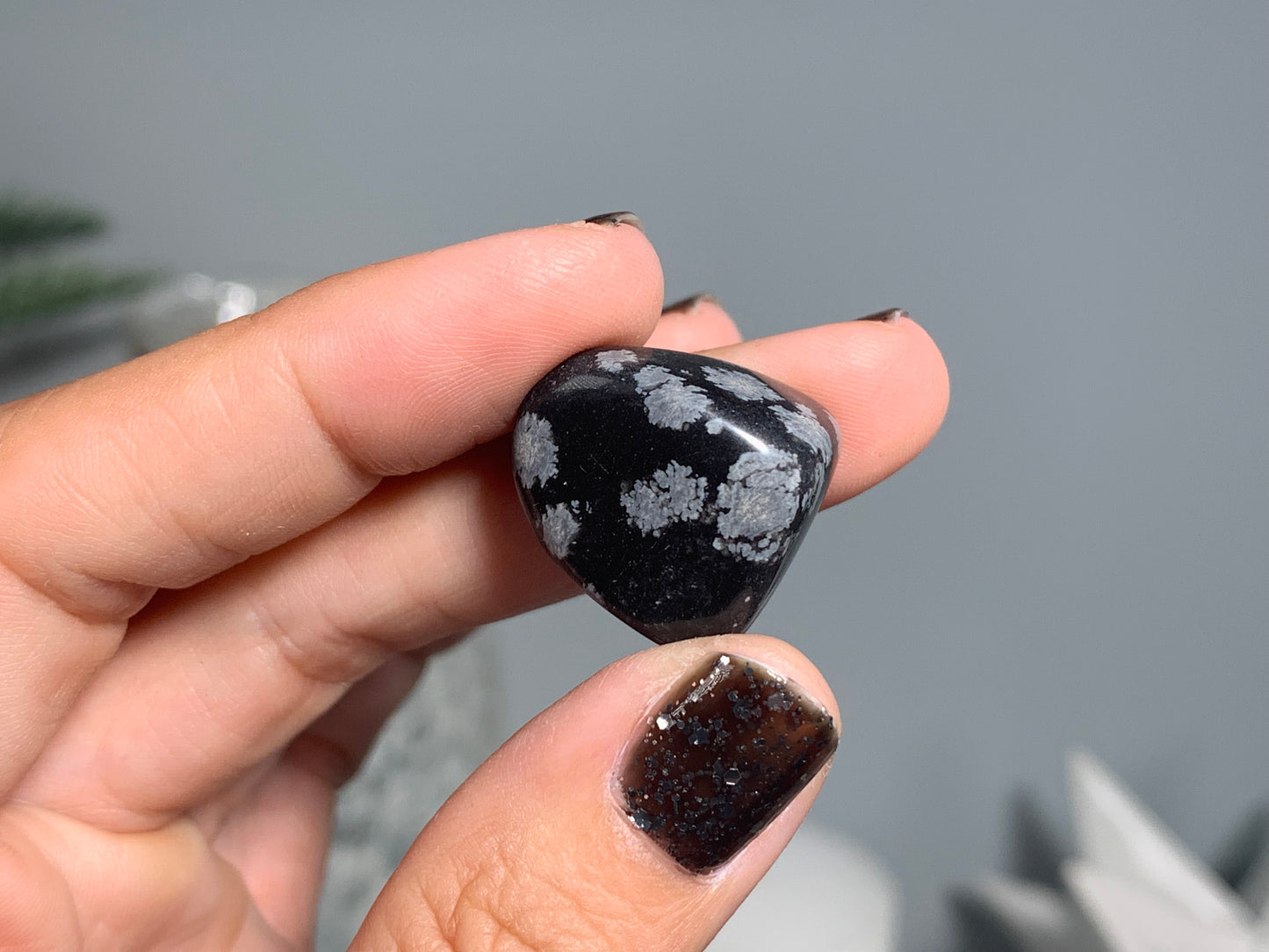 Tumbled Snowflake Obsidian Small