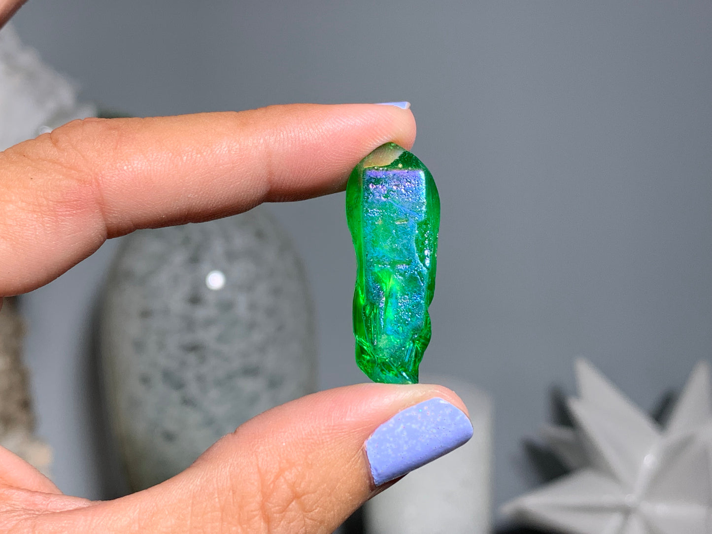 Green Aura Quartz Point