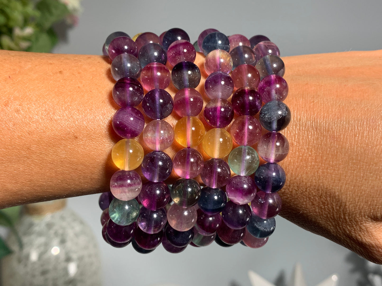 10mm Fluorite Bracelet