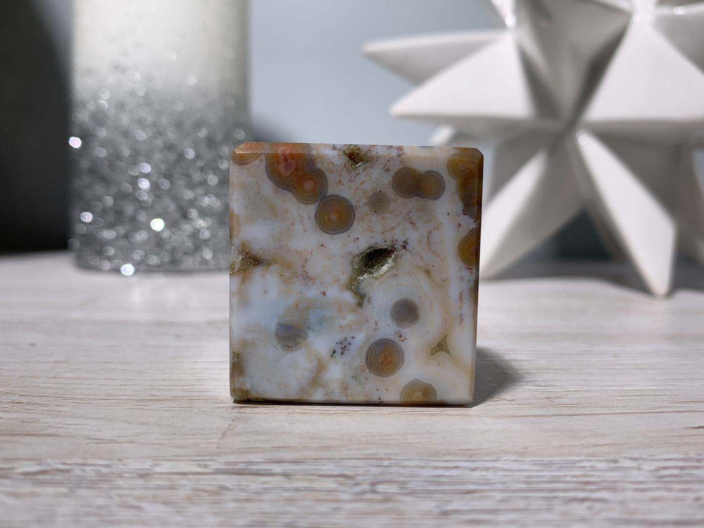 8th Vein Ocean Jasper Cube (1.5", 38mm)