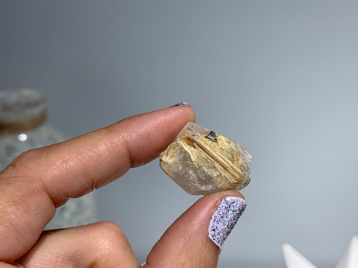 Gold Rutile in Quartz (5-8 grams)