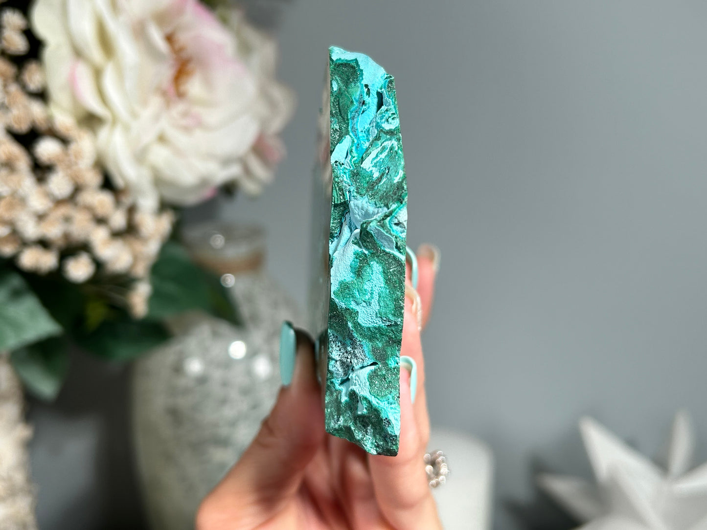 Malachite Chrysocolla Slab (6.8" 173 mm) #477