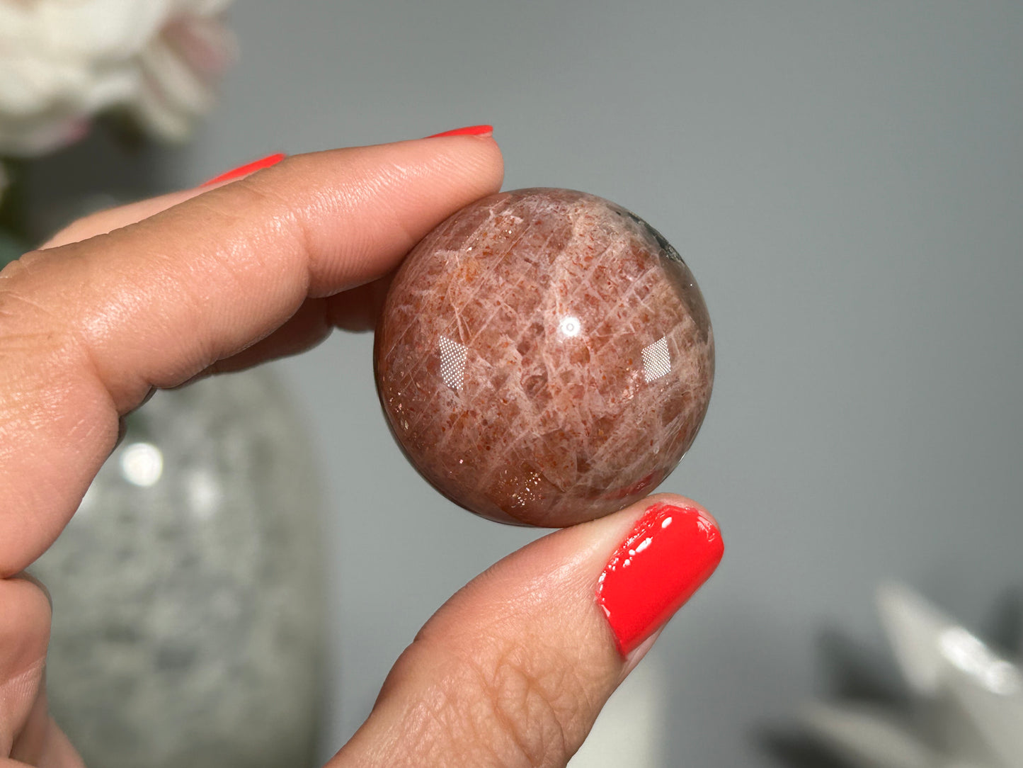 Confetti Sunstone Sphere (1.25", 32mm)