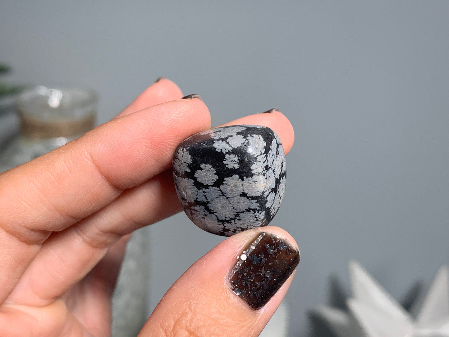 Tumbled Snowflake Obsidian Small