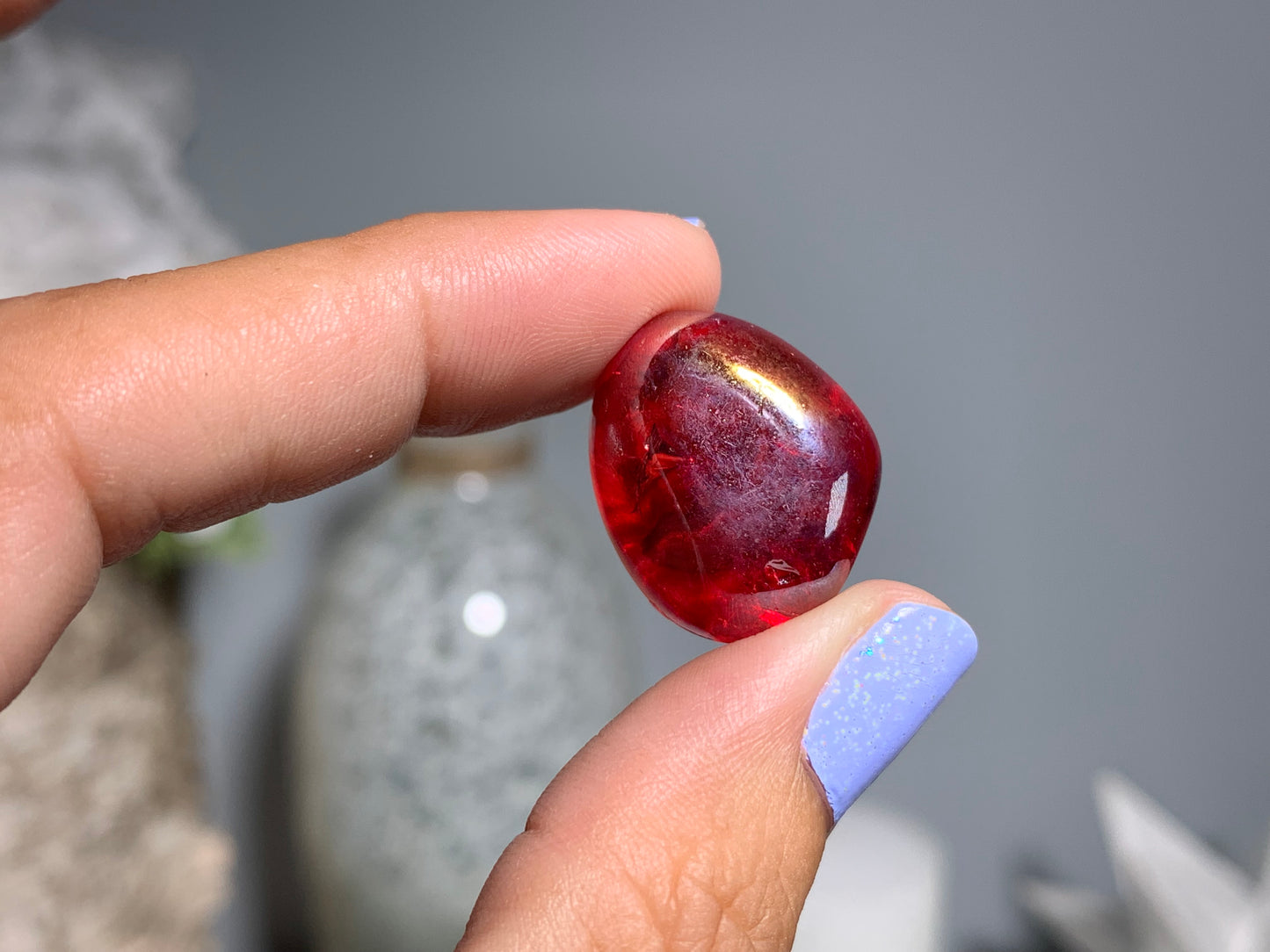 Tumbled Red Aura Quartz