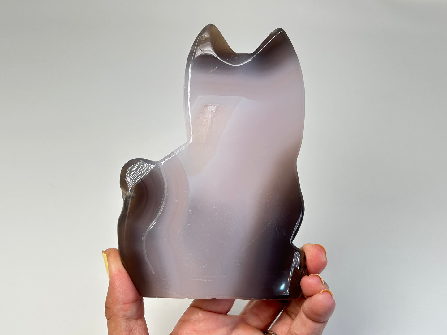 Druzy Agate Cat Slab (5.2", 132mm)