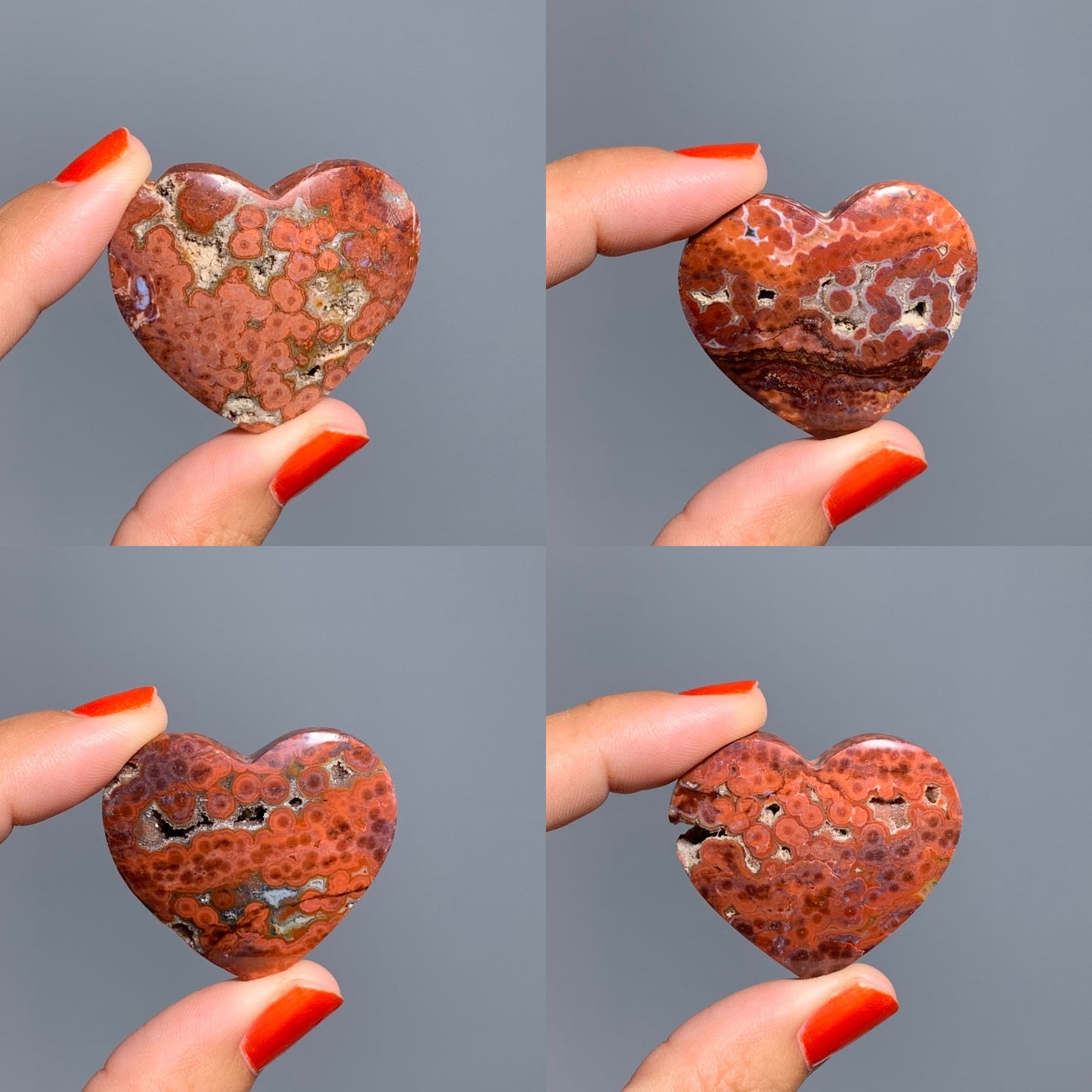 Red Ocean Jasper Heart