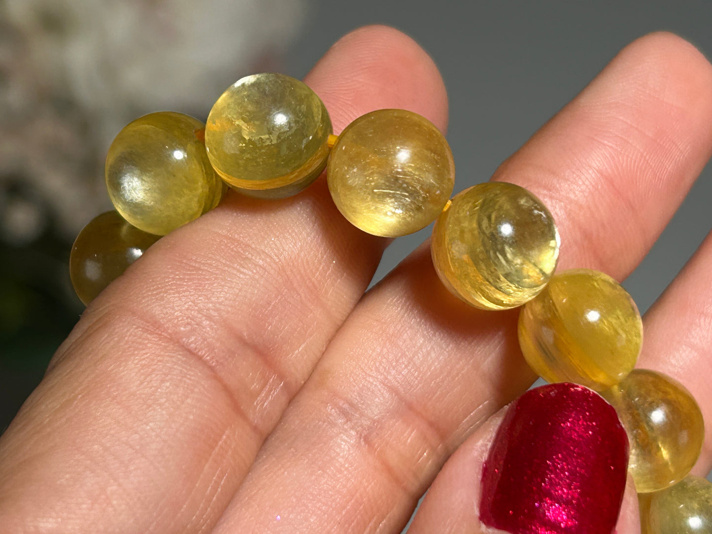 10mm Golden Muscovite Mica Bracelet