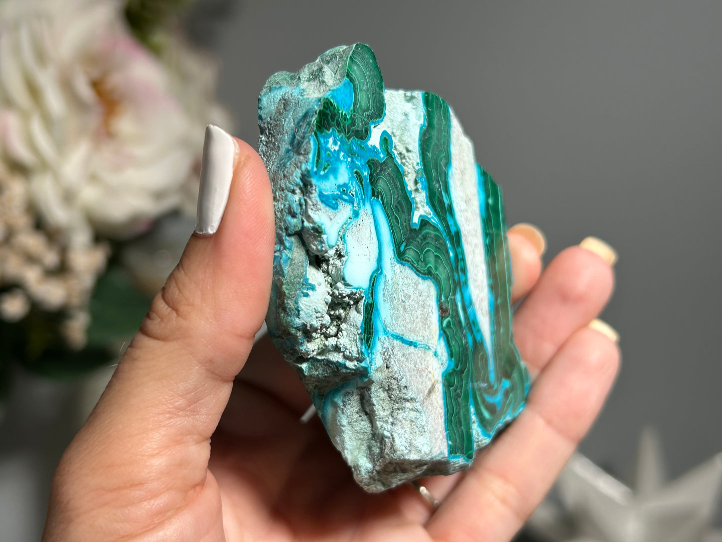 Malachite Chrysocolla Slab (2.8", 72mm)