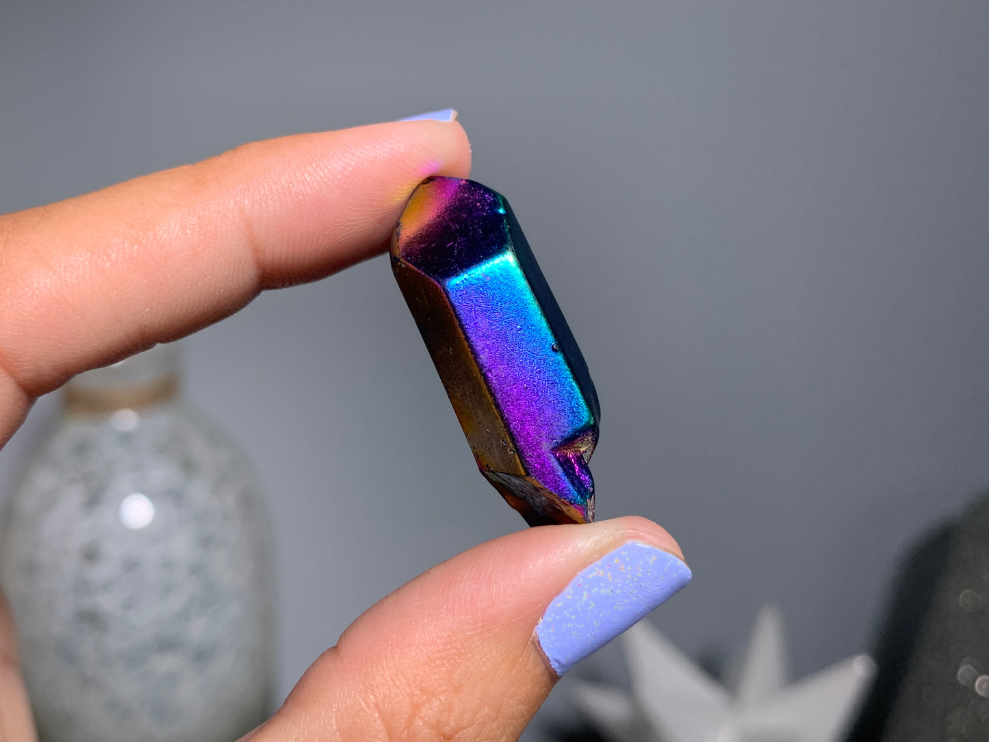 Titanium Aura Quartz Point