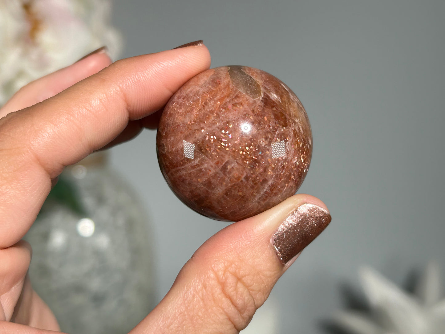 Confetti Sunstone Sphere (1.4", 35mm)