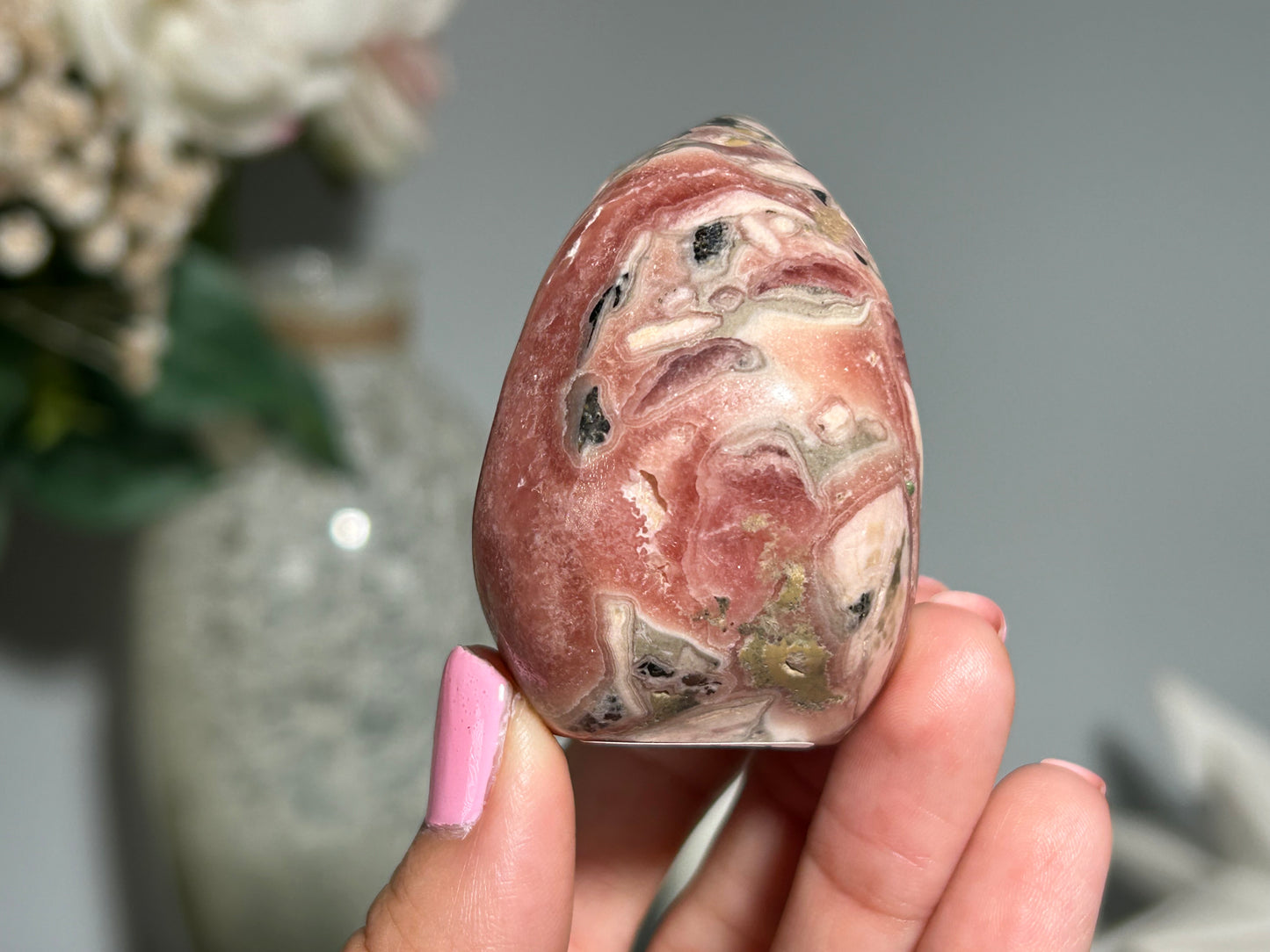 Rhodochrosite Skull (2.25", 58mm)