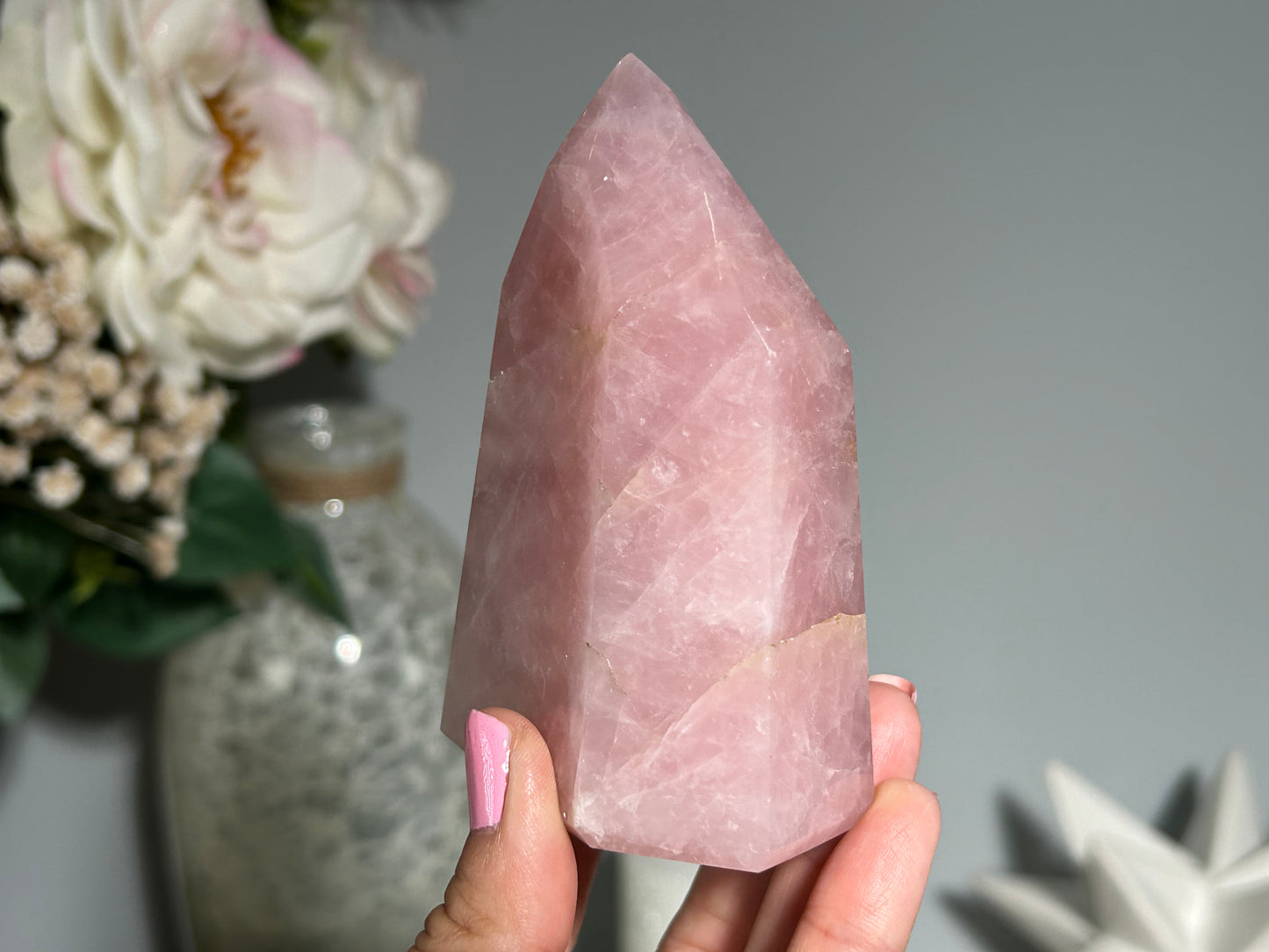 Rose Quartz Tower (3.8", 96mm)