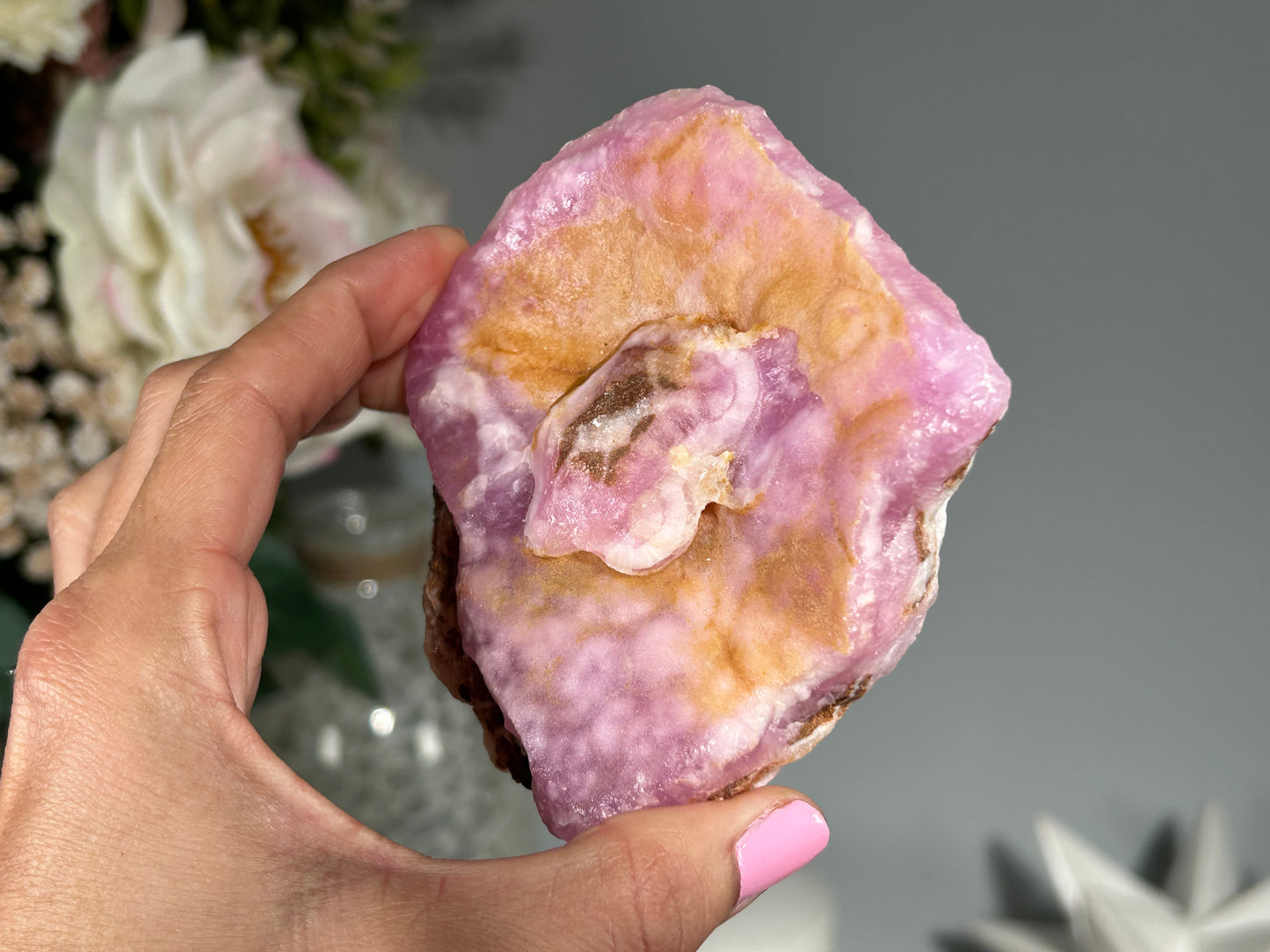 Natural Pink Aragonite (3.9", 98mm)