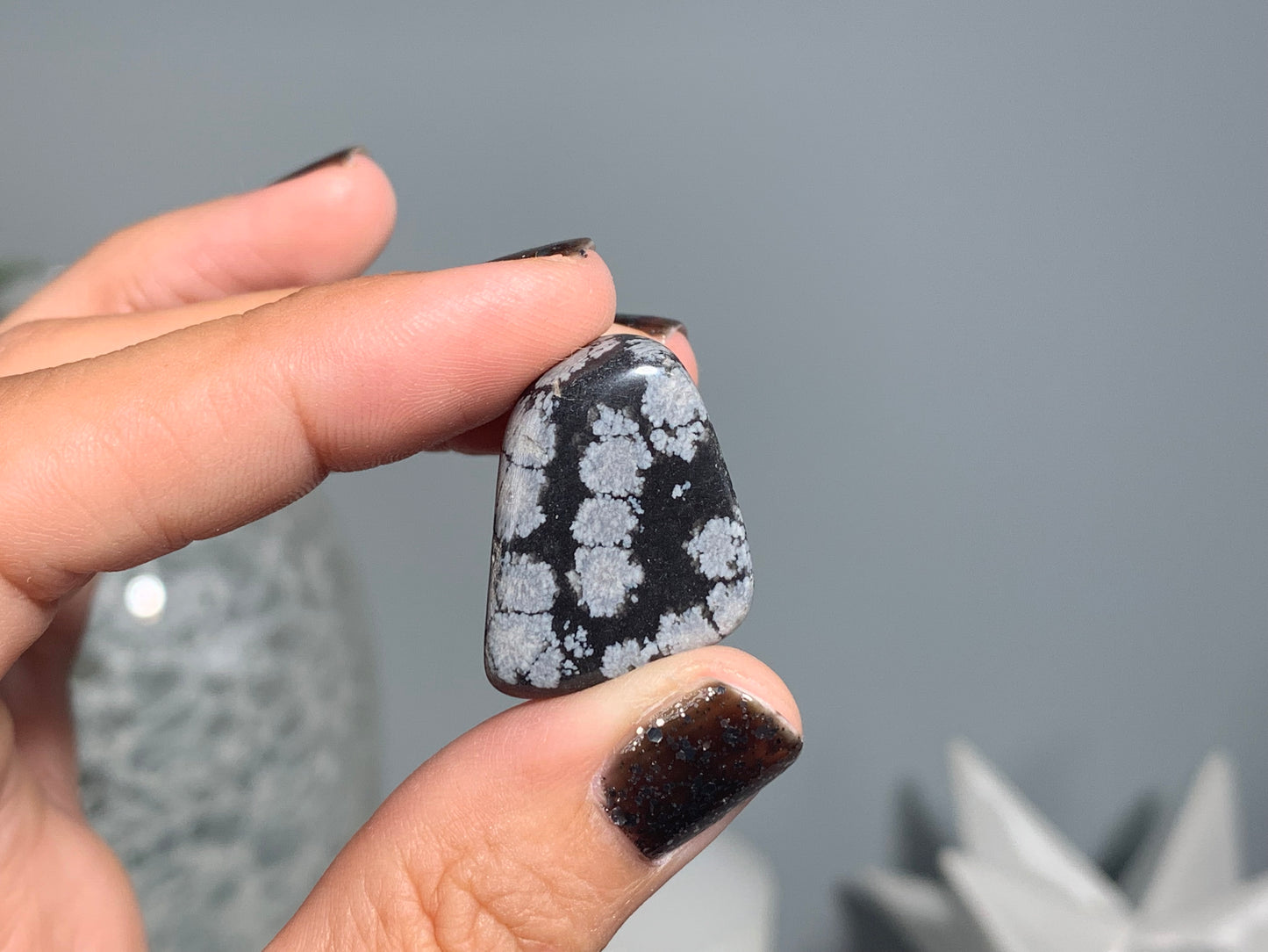 Tumbled Snowflake Obsidian Small