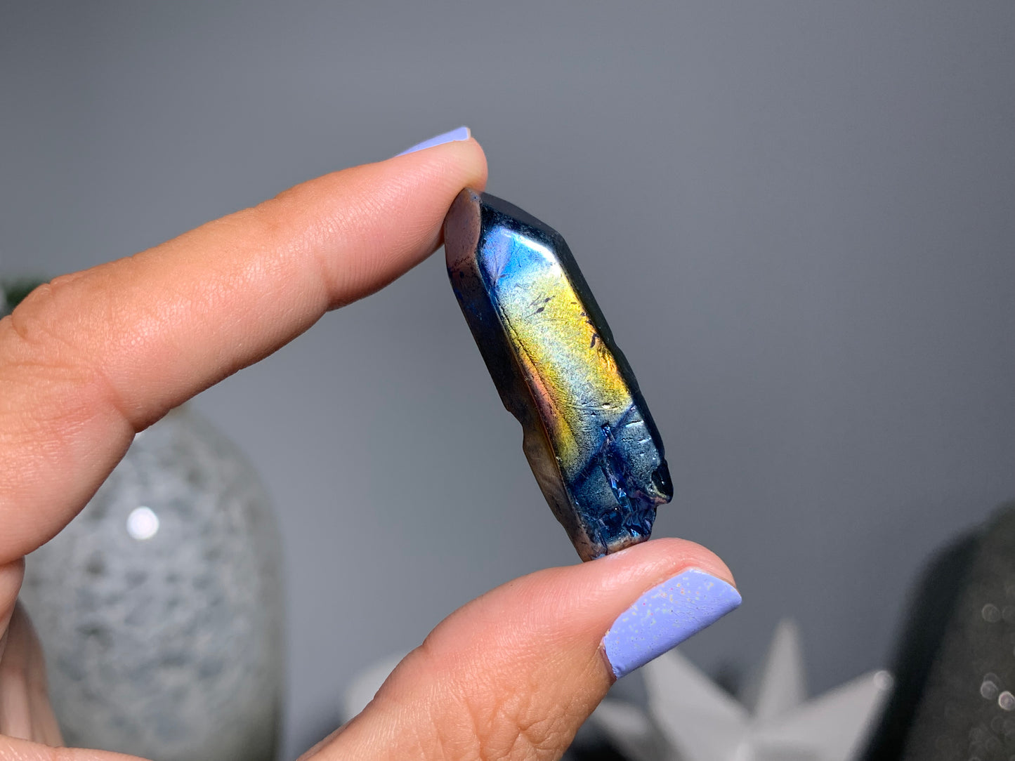 Titanium Aura Quartz Point