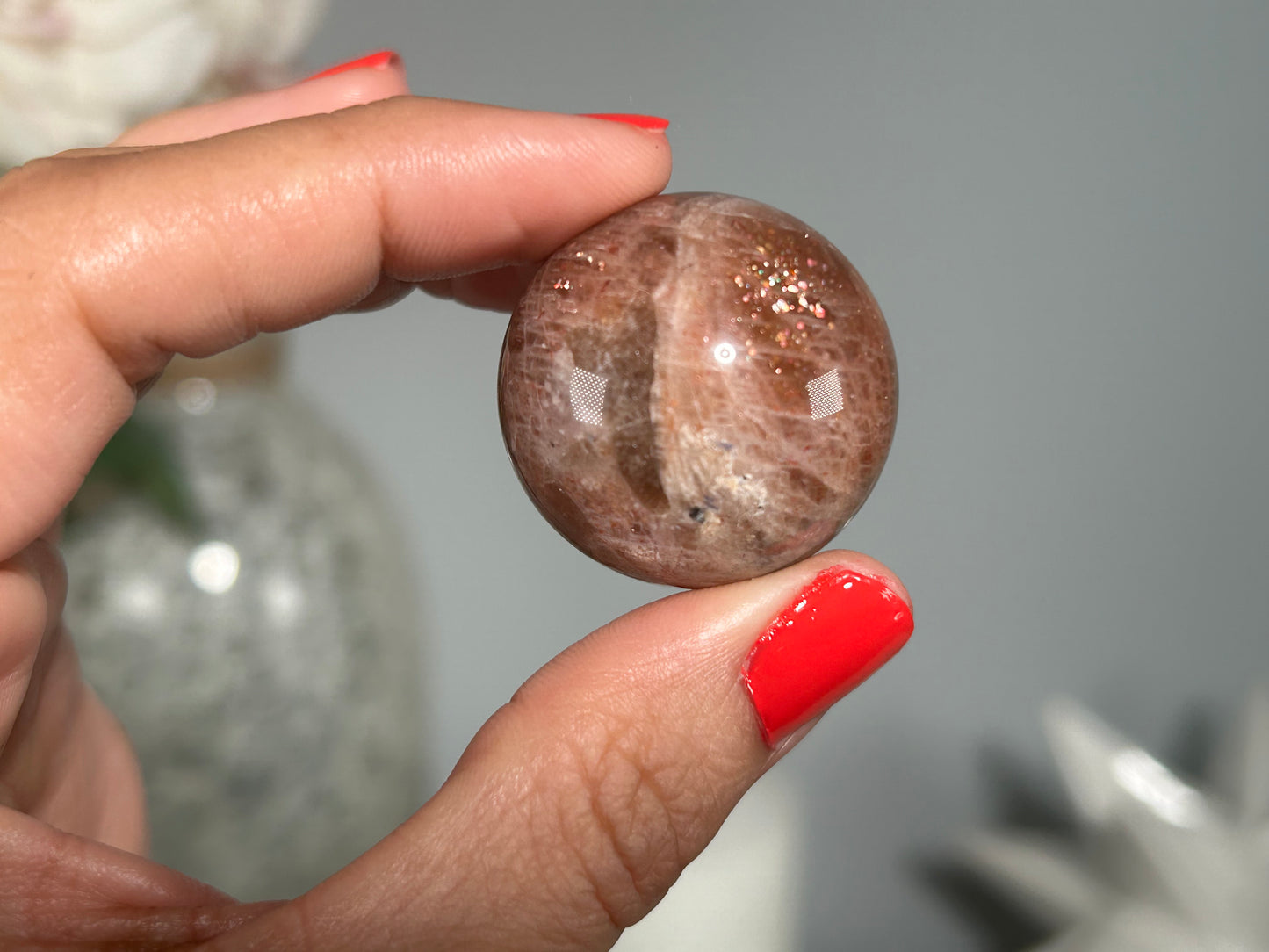 Confetti Sunstone Sphere (1.2", 30mm)